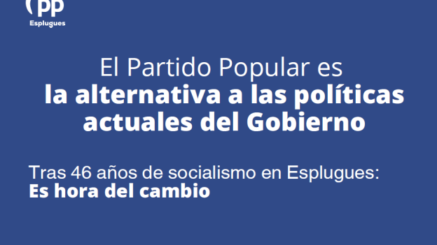 pancarta con el lema "alternativa a 46 años de socialismo"