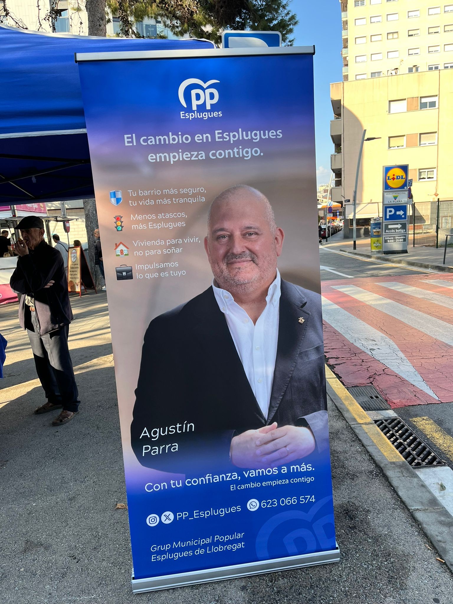 PP de Esplugues. Agustín Parra. 18 de octubre acto publico para  escuchar al nuestros vecinos.