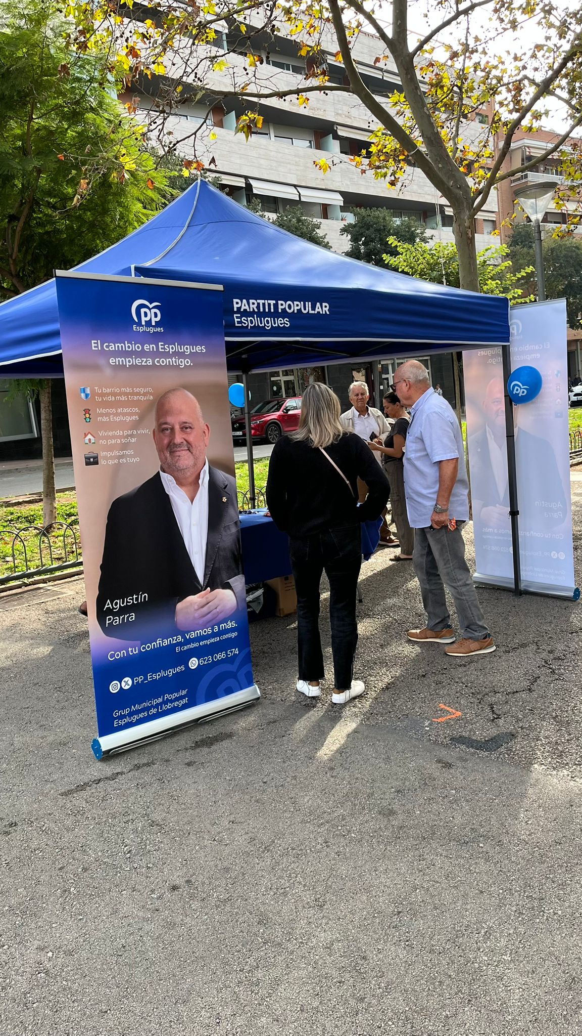 PP de Esplugues. Agustín Parra. 18 de octubre acto publico para  escuchar al nuestros vecinos.